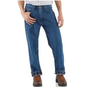 Carhartt Men's Flannel Lined Jeans 40x32